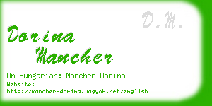 dorina mancher business card